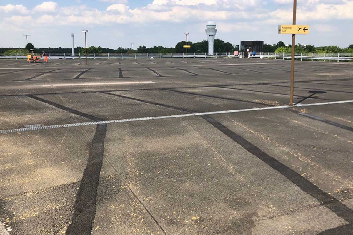 Ausgefräste Fläche verfüllt