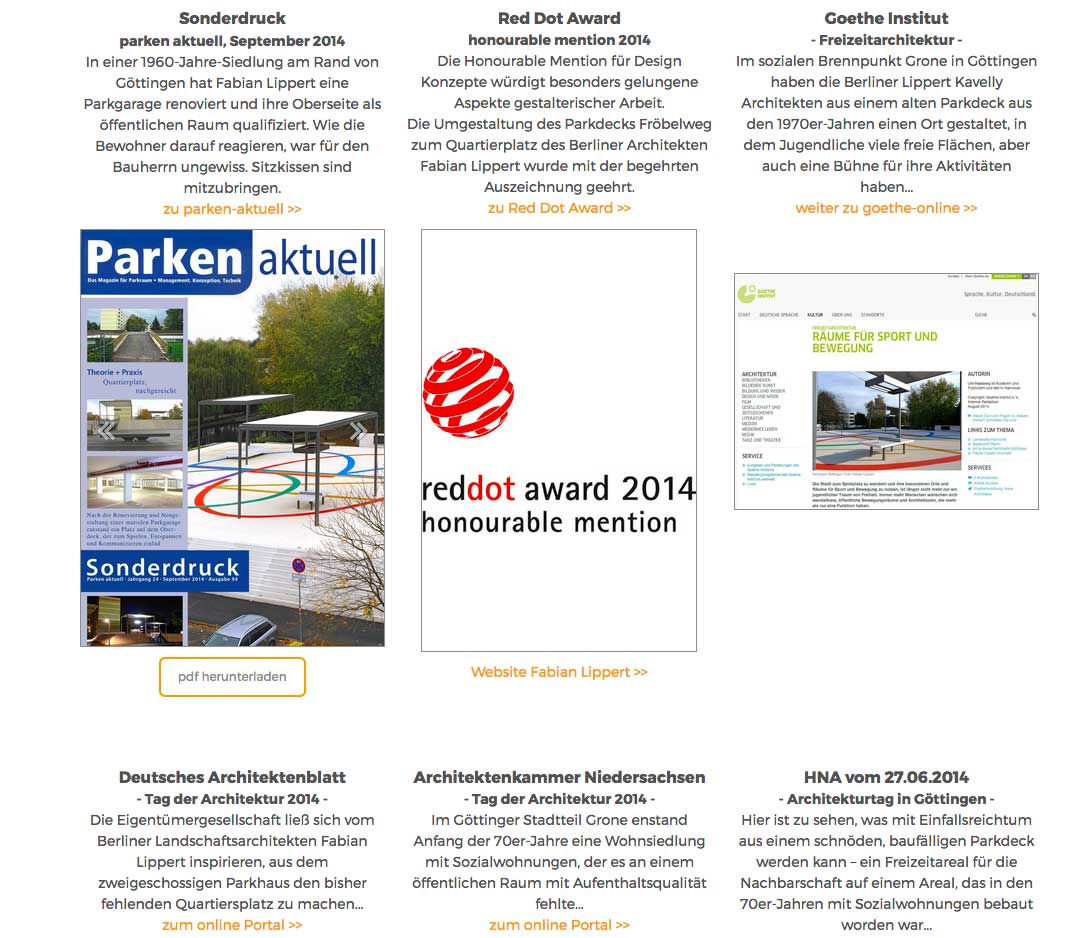 Sanierung eines Parkdecks im Göttinger Stadtteil Grone-Nord und Umgestaltung zum Quartierplatz Quartierplatz Fröbelweg in den Medien
