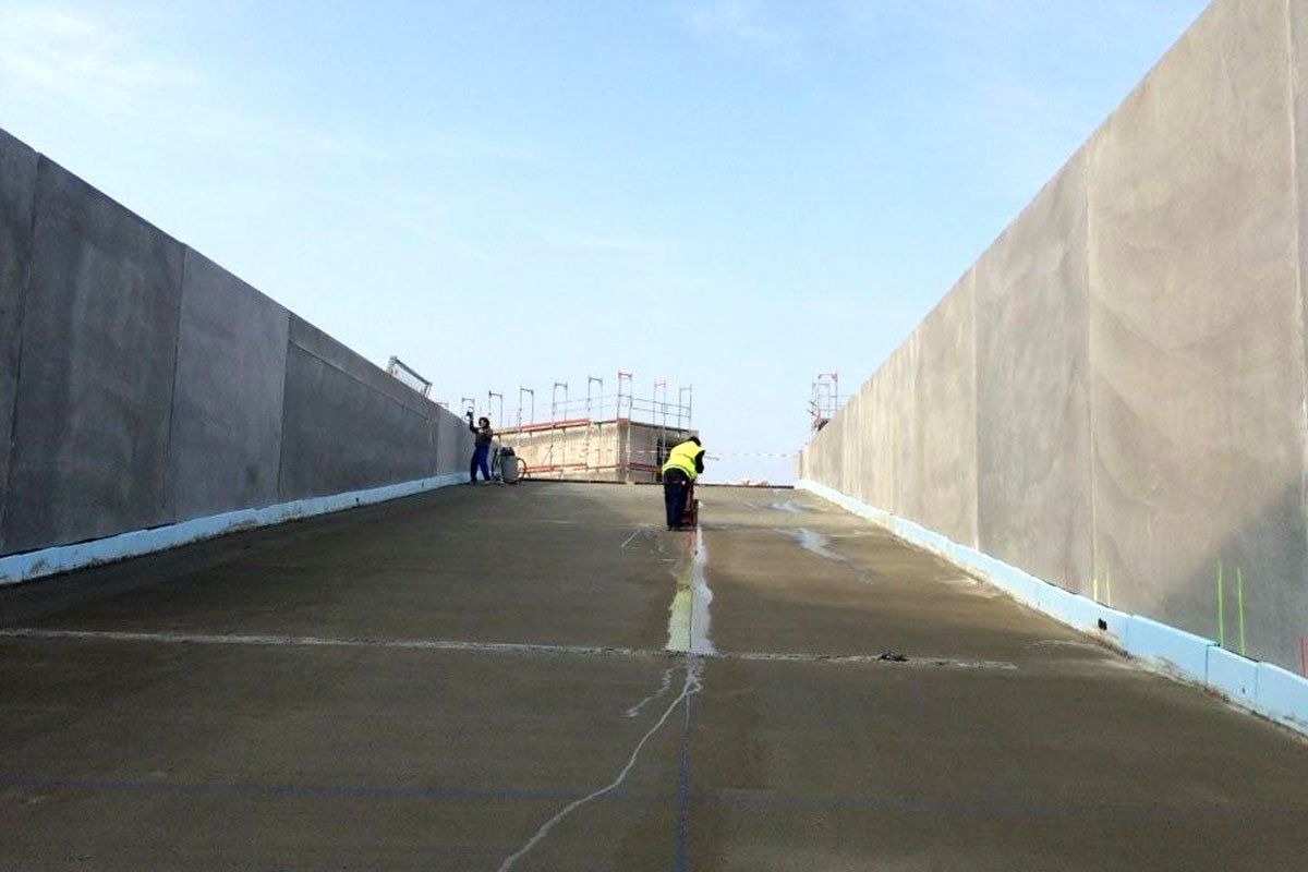 Sanierung einer Rampe, Parkhaus