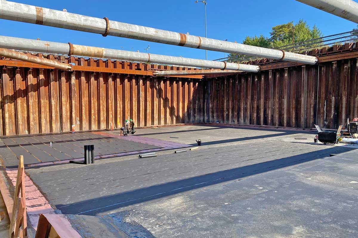 zum Schacht Konrad 2 Schacht Konrad 2, Sohlenabdichtung der schwarzen Wanne,