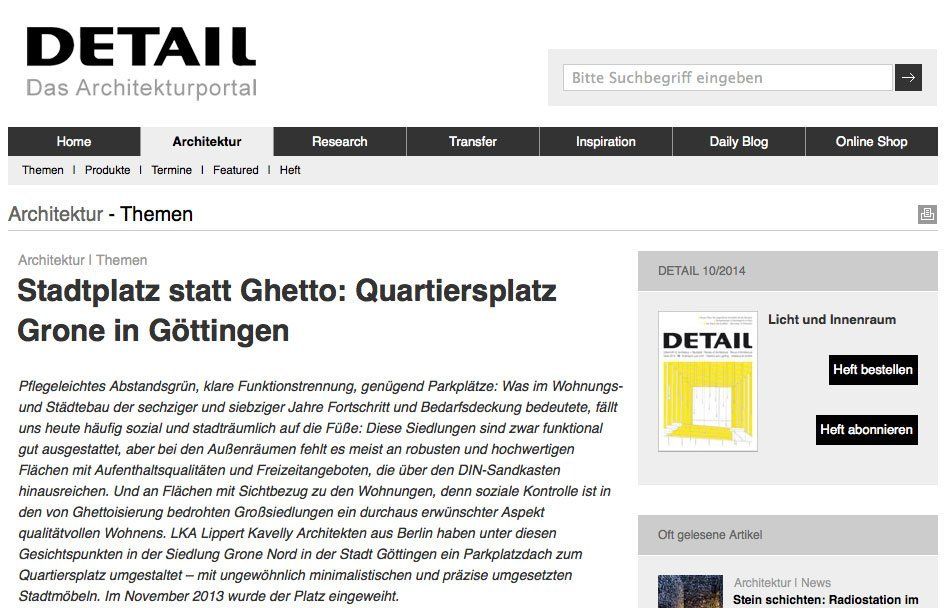 DETAIL Das Architekturportal - Stadtplatz statt Ghetto: Quartierplatz Grone in Göttingen - Das Architekturportal - Stadtplatz statt Ghetto: Quartierplatz Grone in Göttingen -