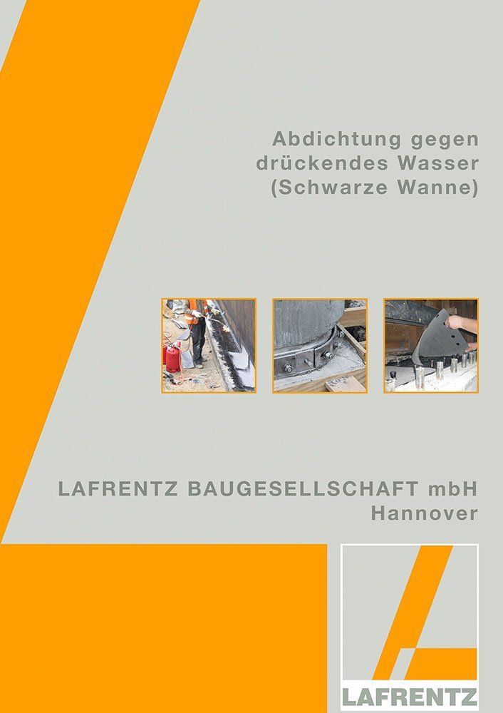 zur Broschüre drückendes Wasser im Baugrund entsteht, wenn sich infolge von Grundwasser, Hang-, Kluft- oder Stauwasser hydrostatischer Druck aufbaut. Abdichtung gegen drückendes Wasser, die Schwarze Wanne 2.0