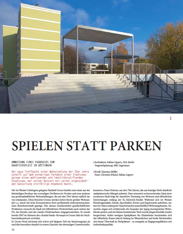 db deutsche bauzeitung 04/2014 - Spielen statt parken - db deutsche bauzeitung 04/2014 - Spielen statt parken -