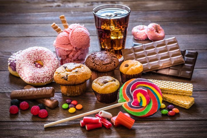 Sweets and sweet treats cause an increase in blood sugar.