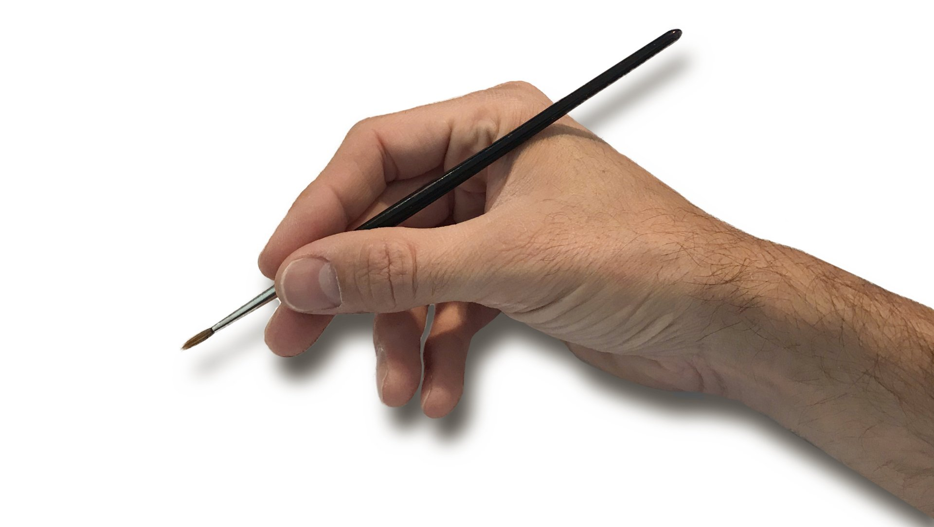 la main de fabien barbera pinceau peinture