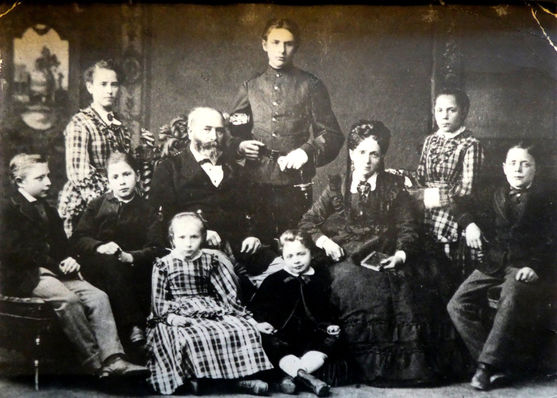 Bild der Familie von Ludwig Lorbeer, 1874 in Wien