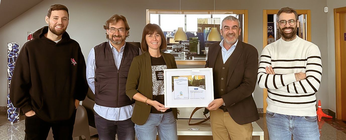 Equipo de BRILDOR con MOVA en el acto de entrega del registro Sello Huella de Carbono