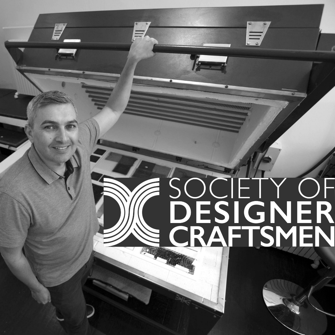 Society of designer craftsmen glass maker Adam Hussain