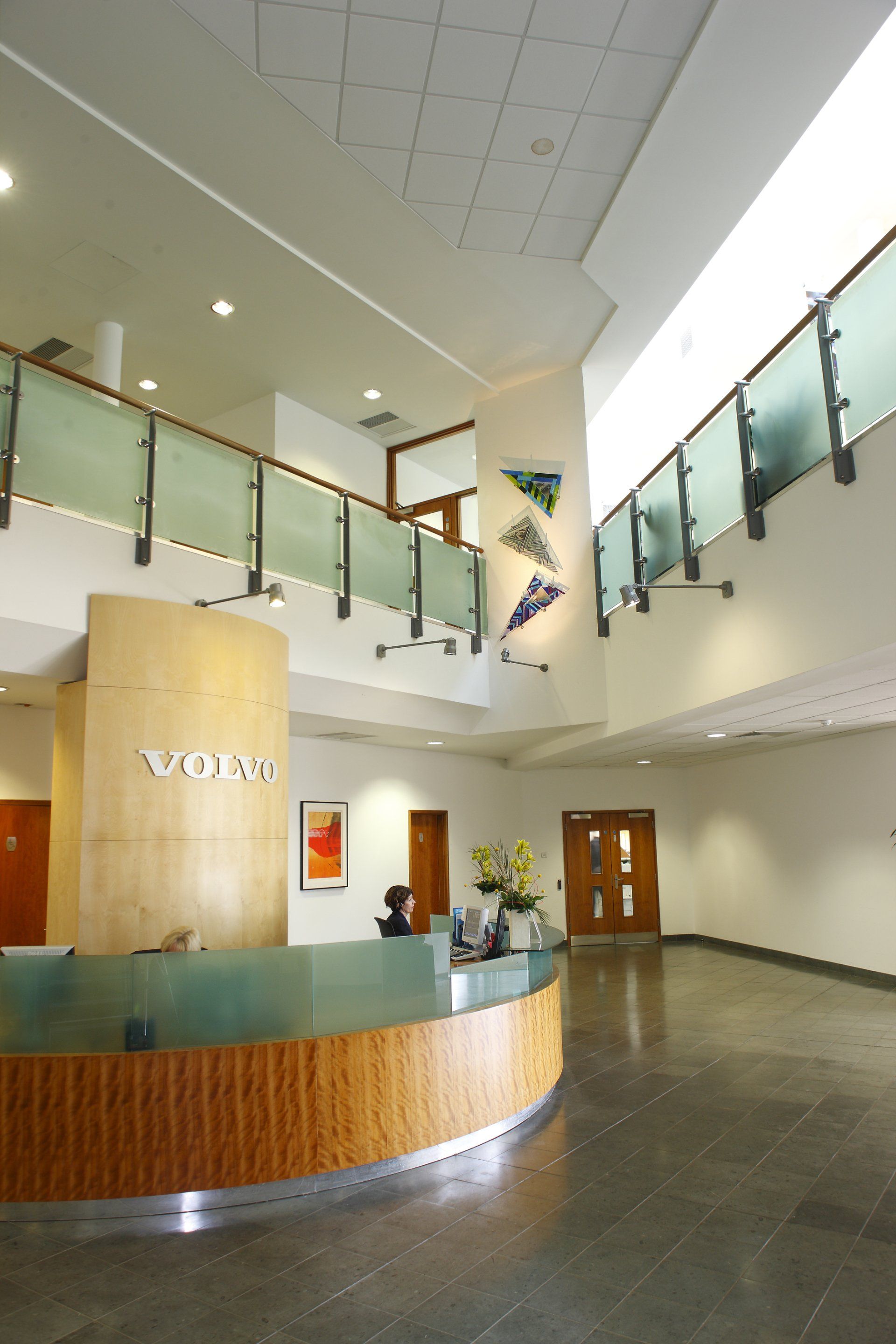 Corporate art glass Volvo Group UK