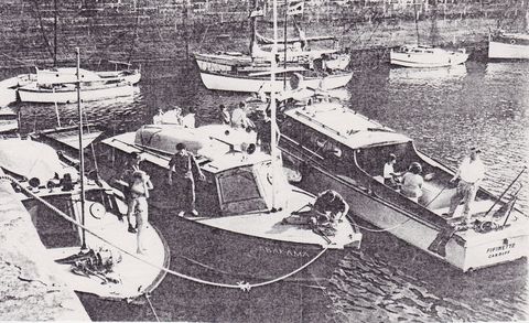 Three STs in South Wales in the 1960s. 437 is the middle boat (Abakama)