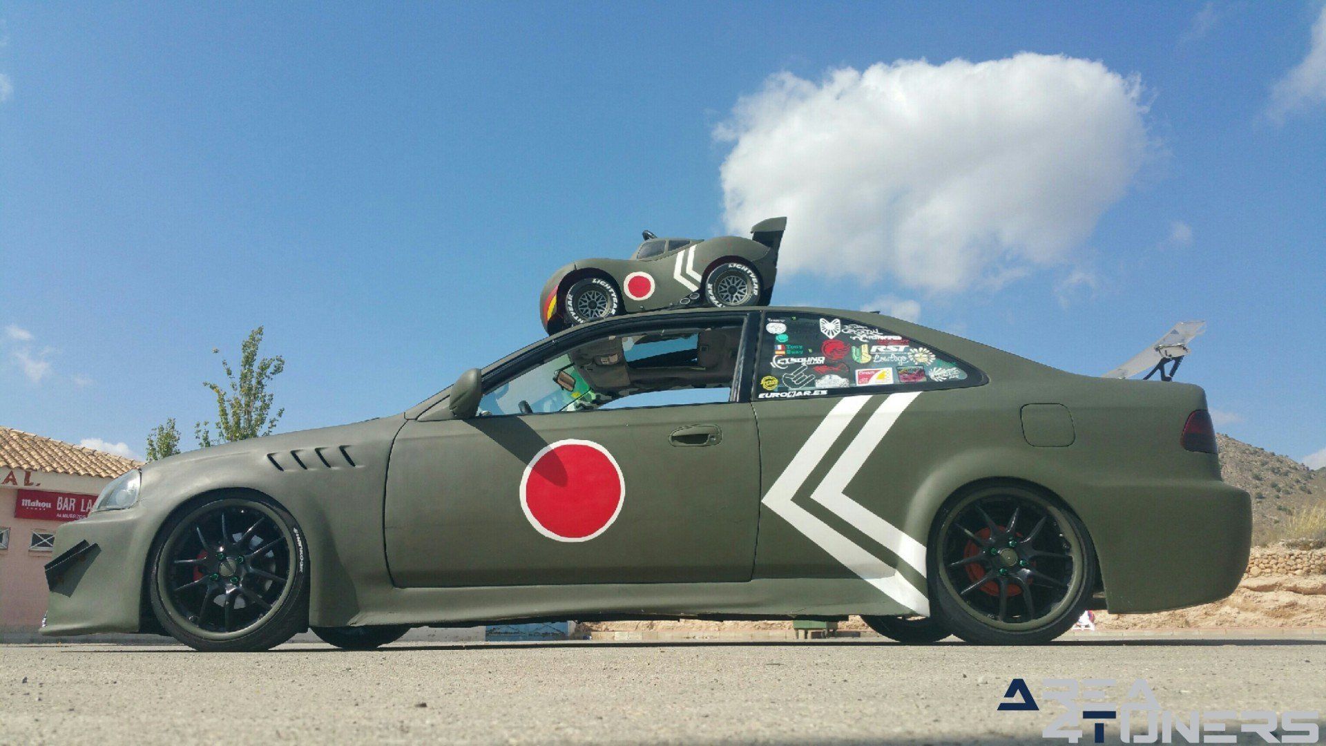 Imagen reportaje coche Tuning Honda Civic Coupé Kamikaze Imagen perteneciente al reportaje de coche Tuning, de la revista Area4tuners.es sobre un Honda Civic