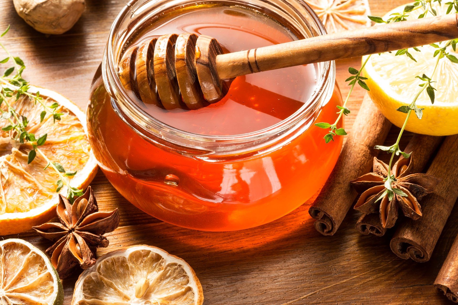 a fresh jar of honey