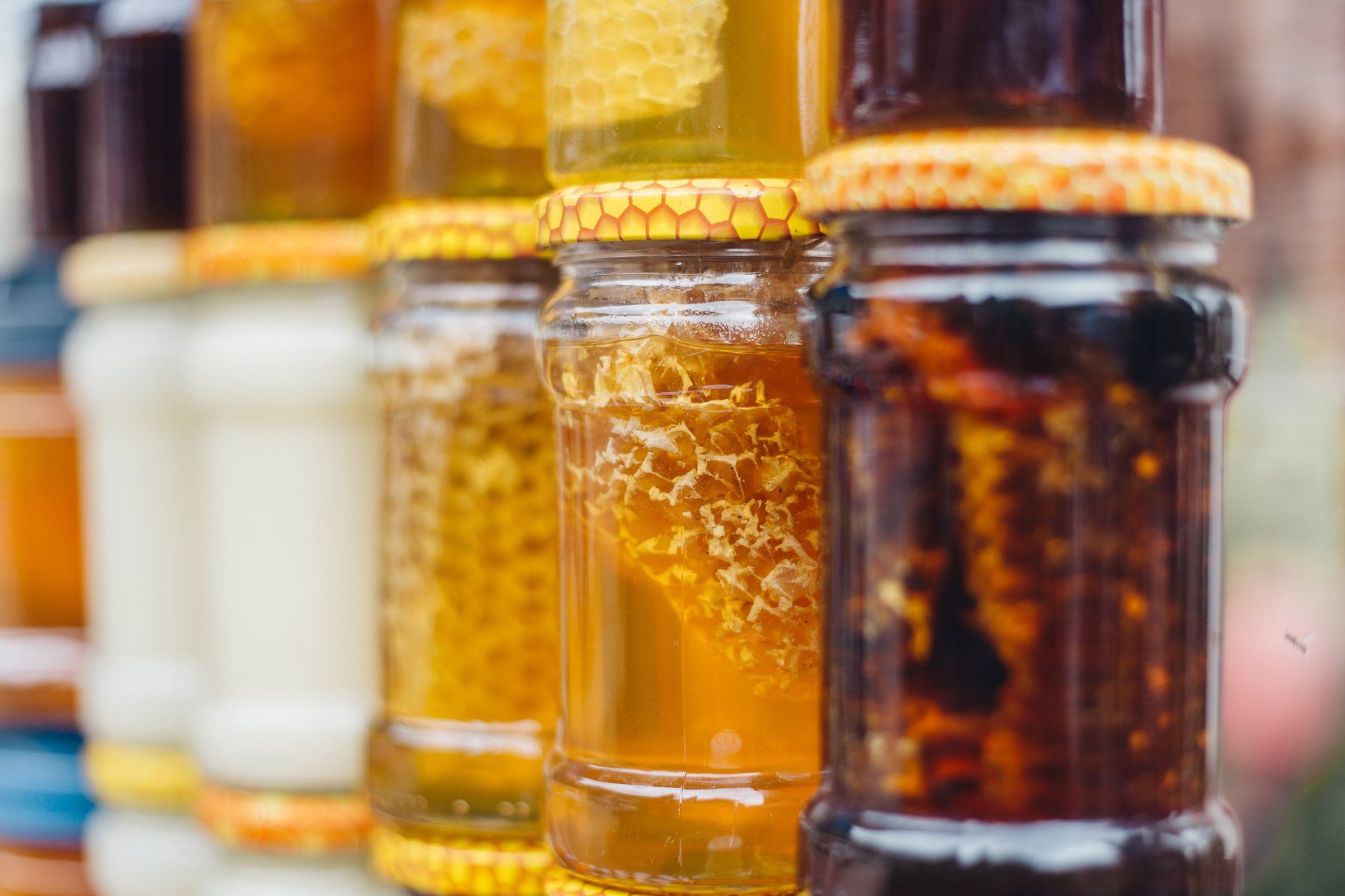 fresh jarred honey