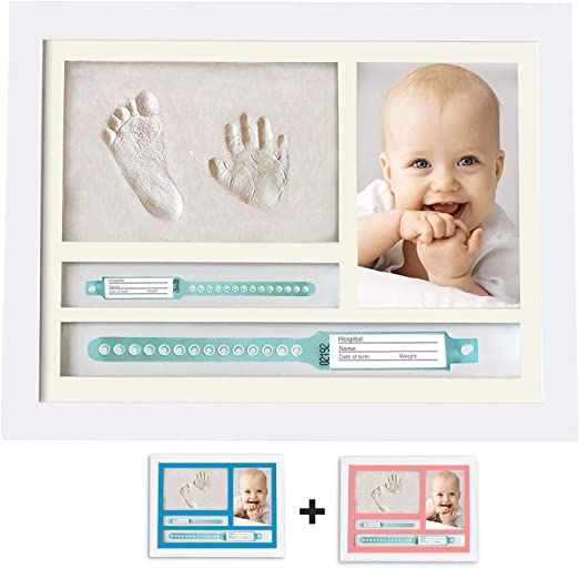 Muby, kit de marco huellas bebé y pulseras de nacimiento