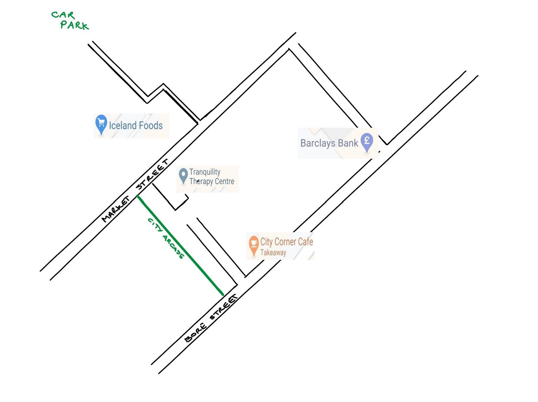 Diagram locating ttclichfield. Chinese Massage Therapy