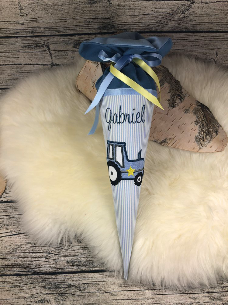 Geschwister Schultüte mit Traktor