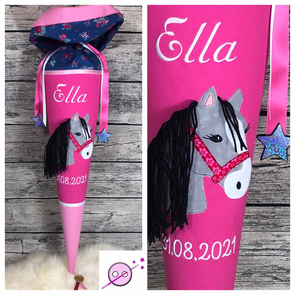 Schultüte Pferd mit Mähne