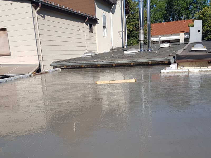 Betondecke fertig gegossen