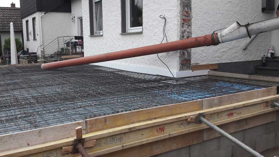 Bodenplatte für Umbau gießen in Lemgo