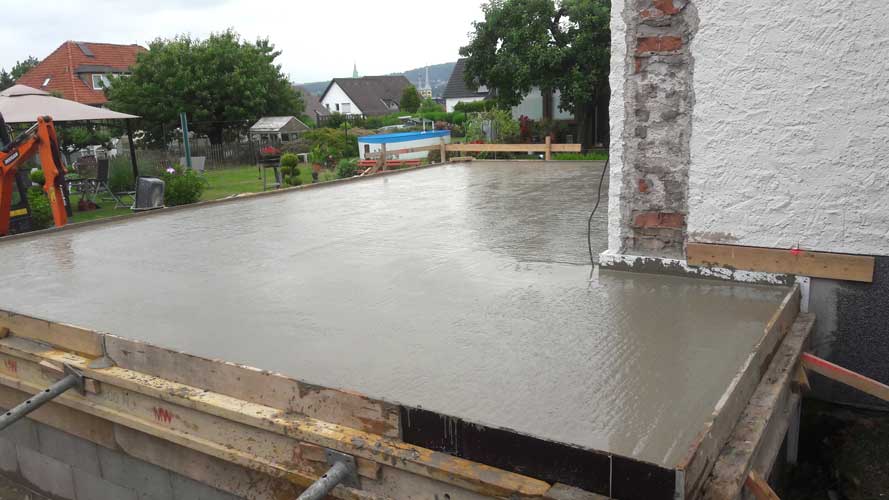 Bodenplatte giessen Beton in Lemgo