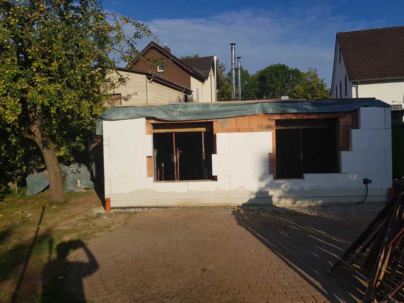 Rohbau Anbau in Detmold