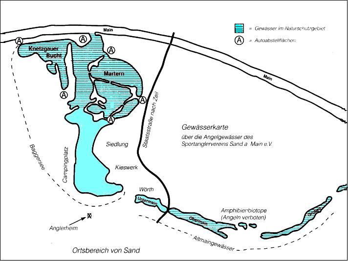 Gewässerkarte Sand am MAin Anglerverein