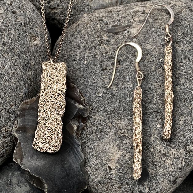 Hand Crochet Sterling Silver Jewellery by Troy