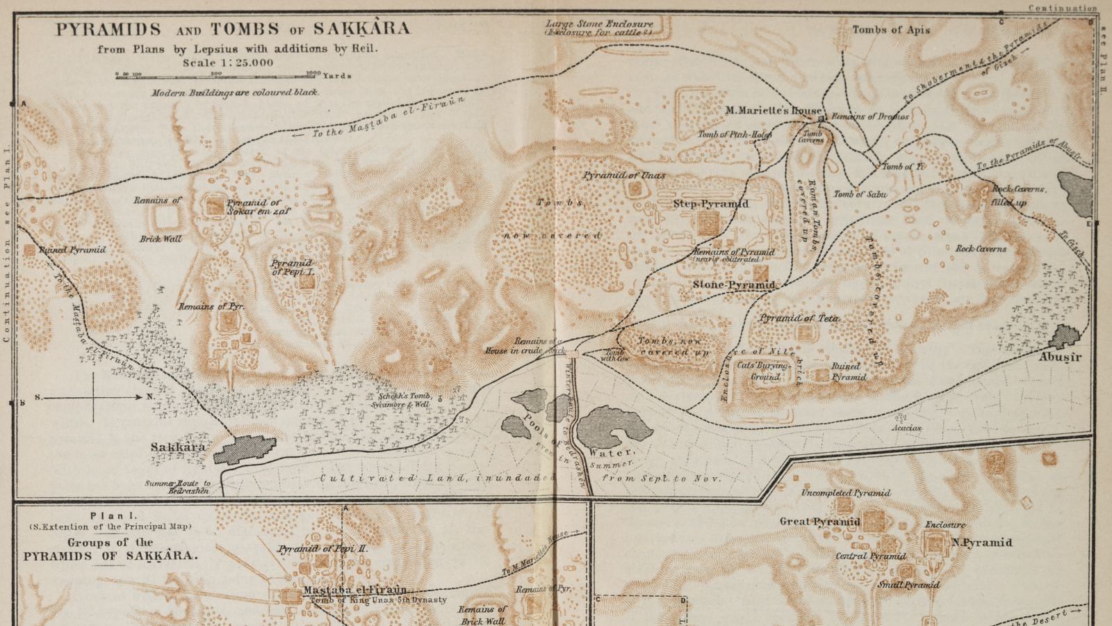 carte de saqqara en egypte