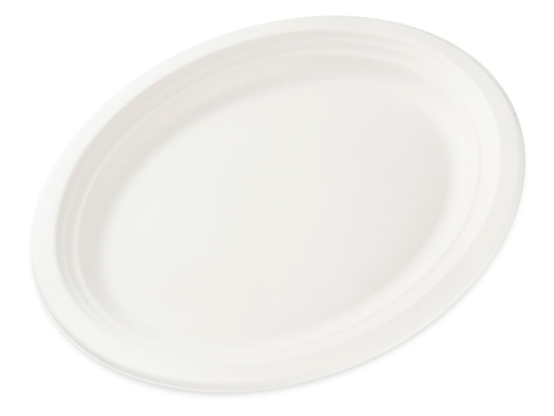 Bagasse Teller oval 32cm ungeteilt Bagasse Teller oval 32cm ungeteilt