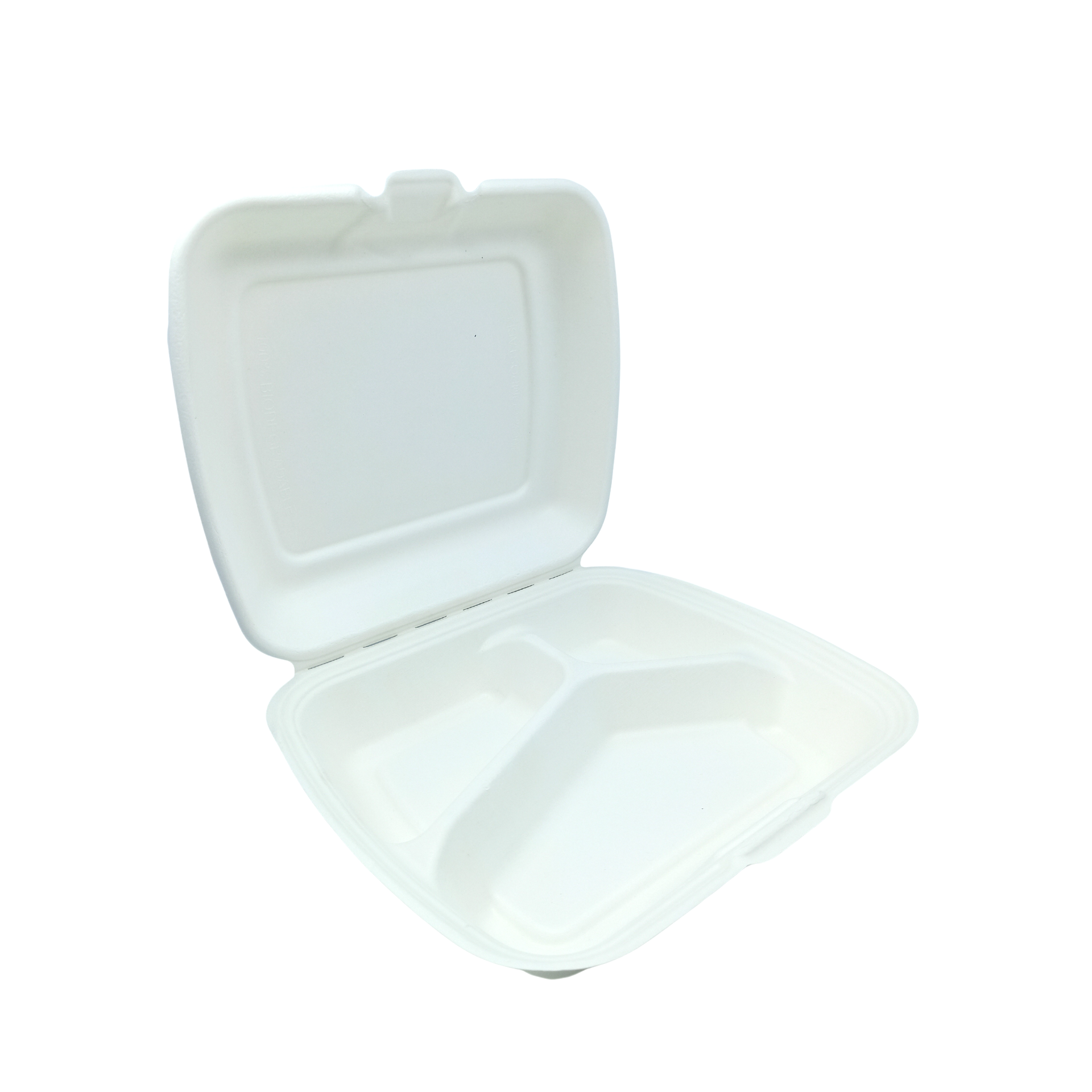 Menübox 245x200 2-geteilt Bagasse / Bambus Menübox HP4 Bagasse