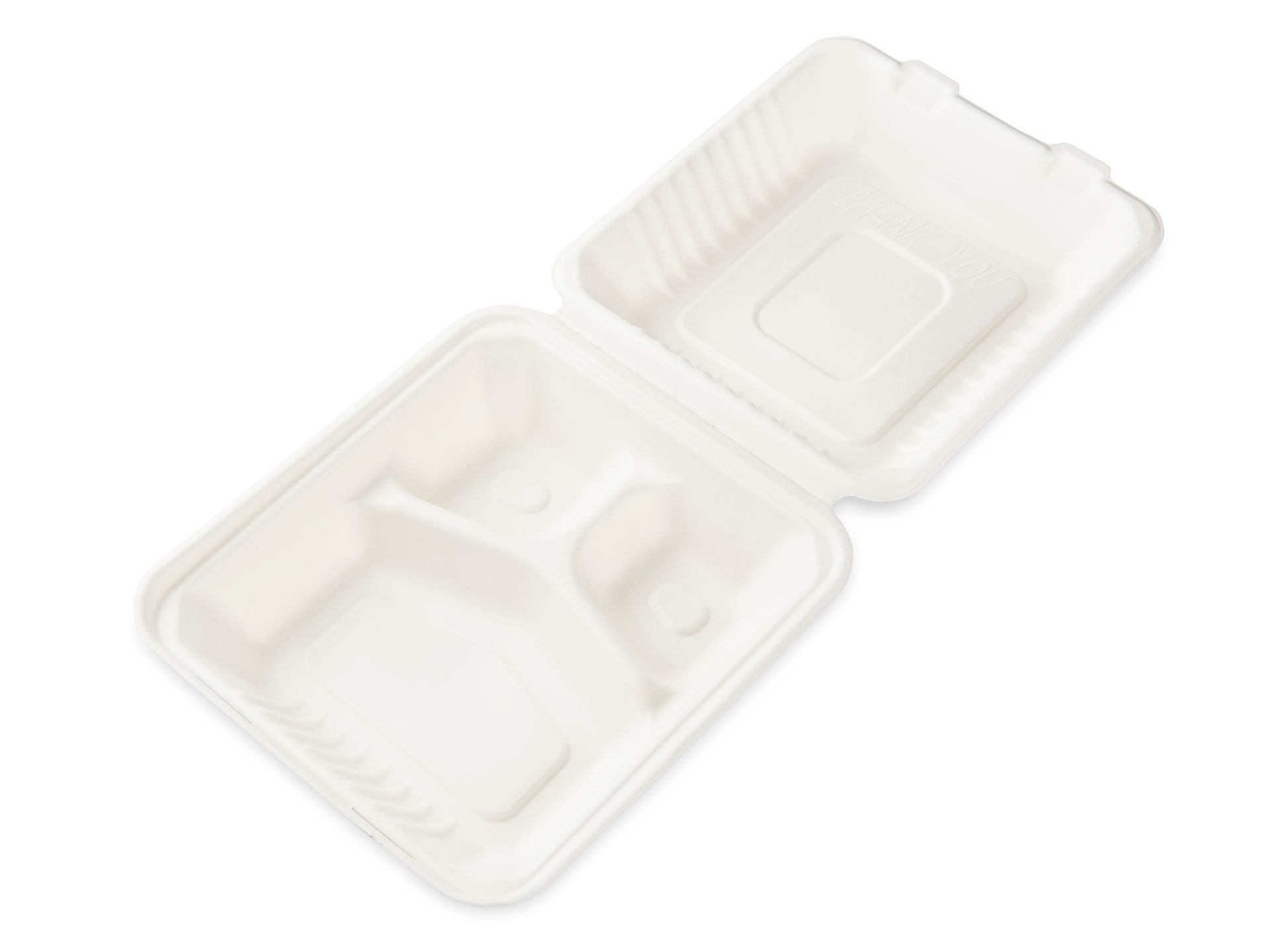 Menübox 235x227 3-geteilt Bagasse Menübox Bagasse ungeteilt