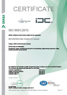 ISO certificate