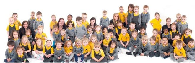 nursery group photography nursery group of children in nursery uniform
