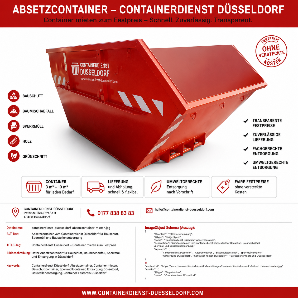 Container mieten Düsseldorf Containerdienst Düsseldorf