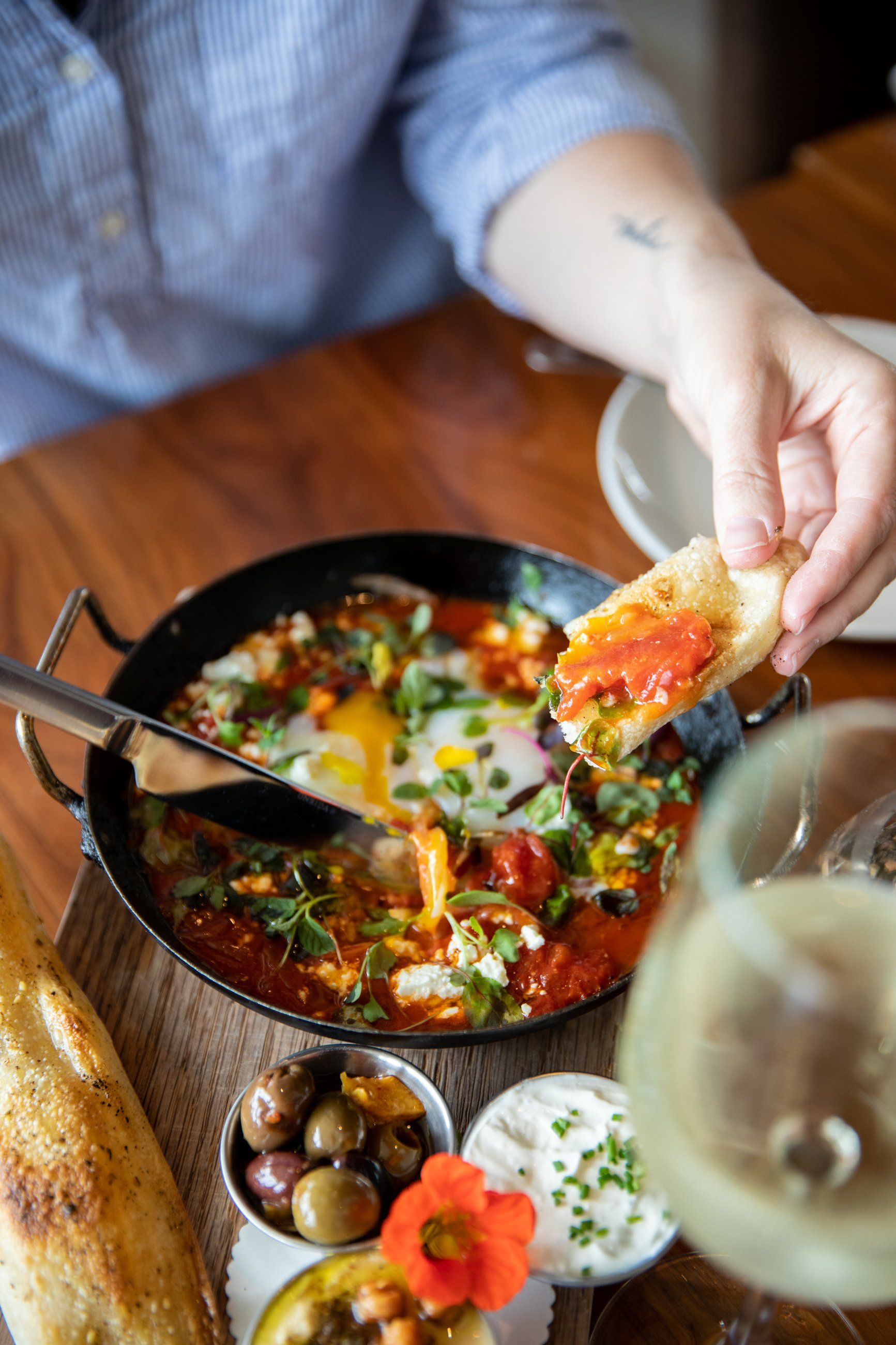 Restaurant branding shoot for Bluegold, shot by Los Angeles media team, POP Media LA.