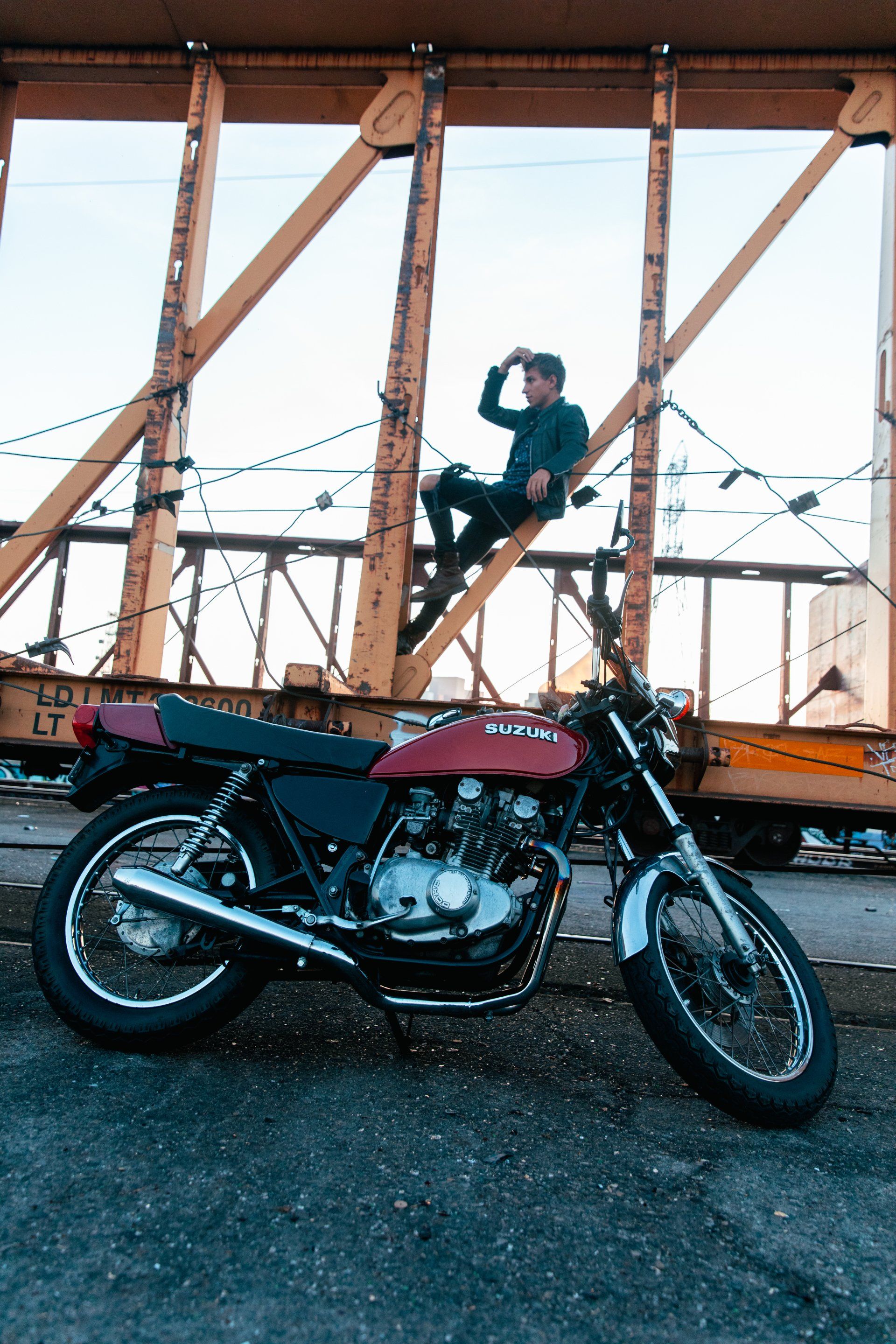 Automotive lifestyle and personal branding shoot for Colton and his Suzuki in DTLA with Los Angeles production team, POP Media LA.