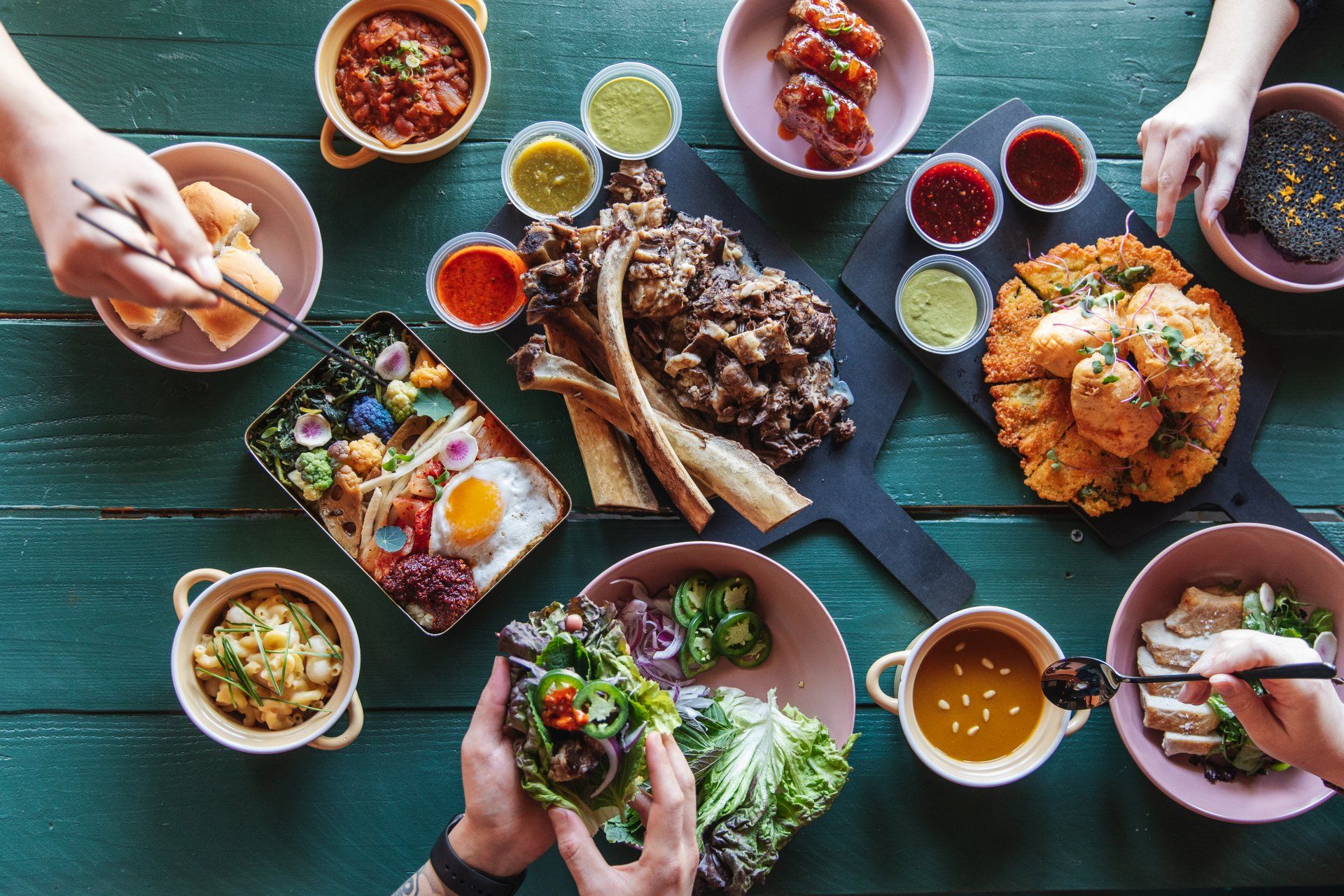 Restaurant branding shoot for Hanchic in Korea Town, shot by Los Angeles production team, POP Media LA.