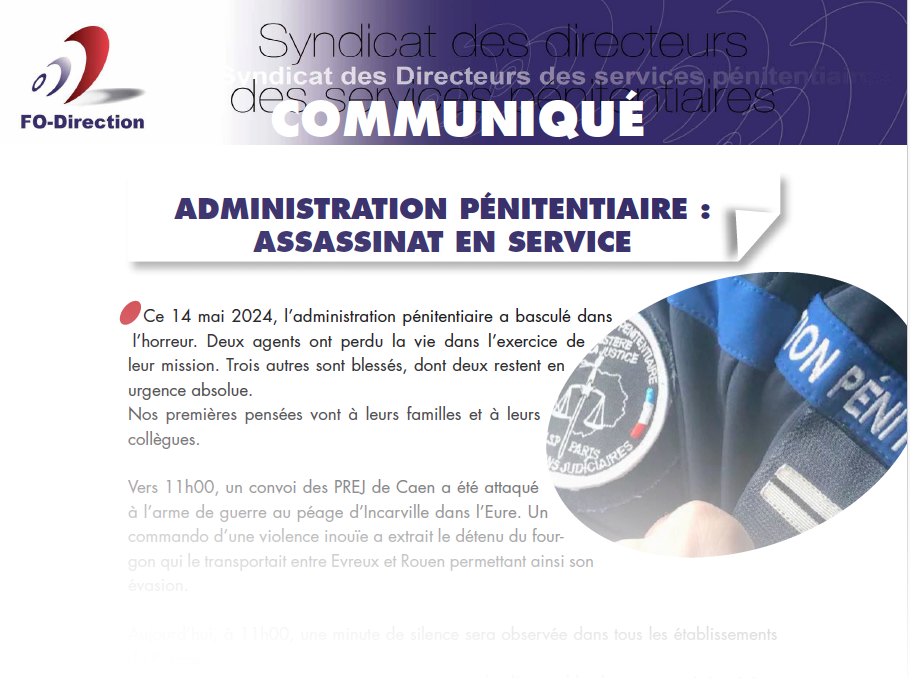 Assassinat fourgon pénitentiaire Incarville