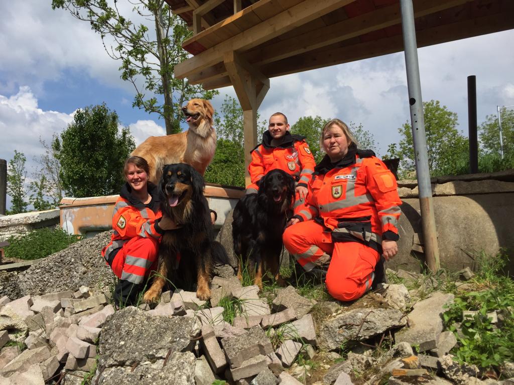 Die Hovi-Gang rockt die jährliche Prüfung Rettungshund