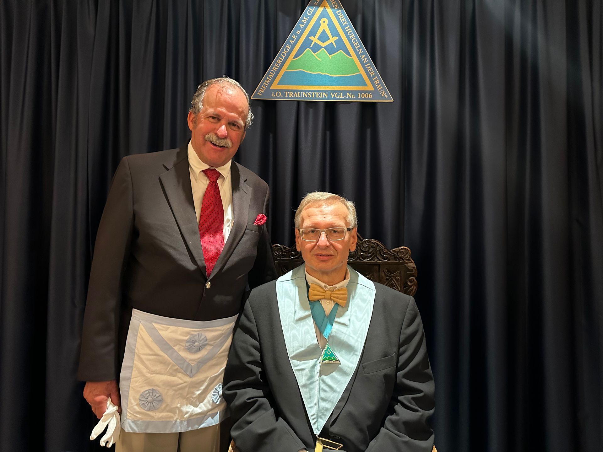 Charles W. Hundley und MvST. Thomas Schmid Foto vom besuchenden Br. Charles W. Hundley und unserem MvST. Thomas Schmid