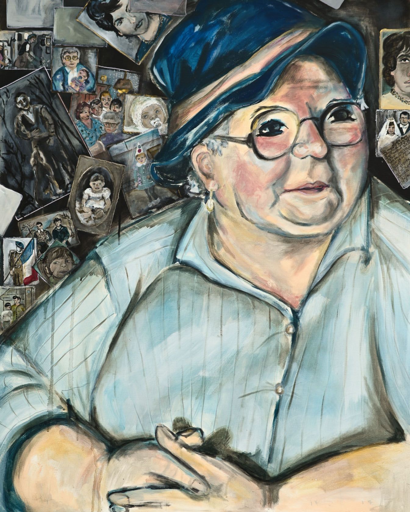 Oma, Gemälde Acryl auf Leinwand