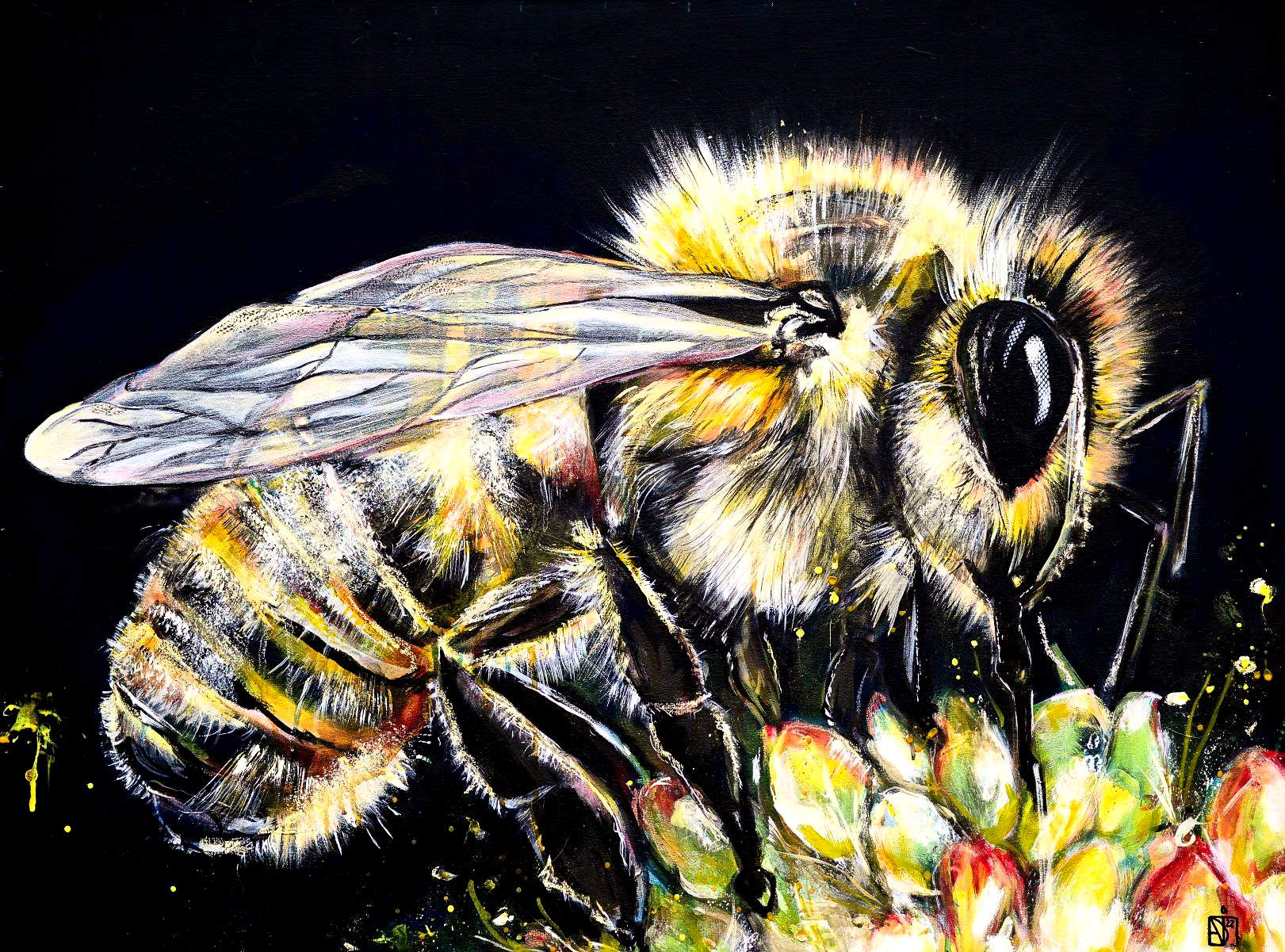 Ich male Bienen, weil sie das Leben tragen.