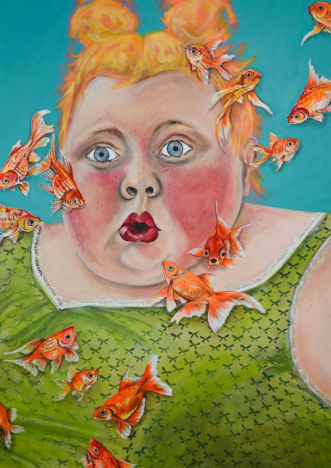 Child and animal 2 l 100 x 140 cm von Daniela Heinki