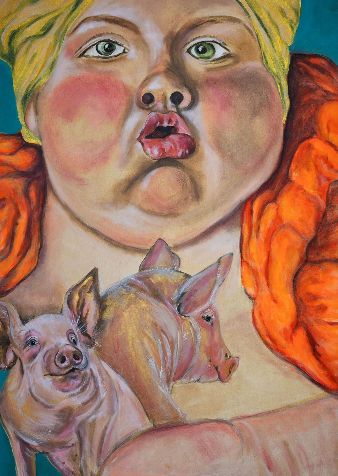 Child and animal 3 l 100 x 140 cm