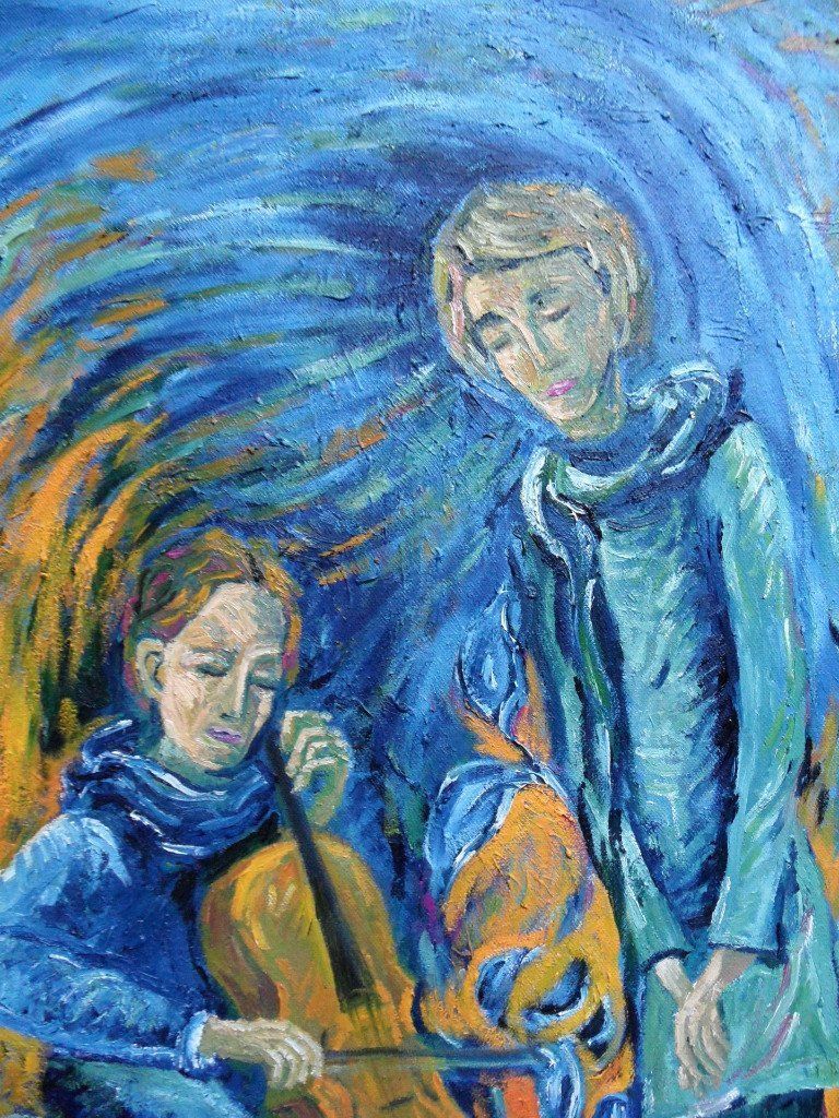 Gemälde von Christine Koropp entstanden bei Stille&Fülle mit Sue Schlotte und Sebastian Gramss.