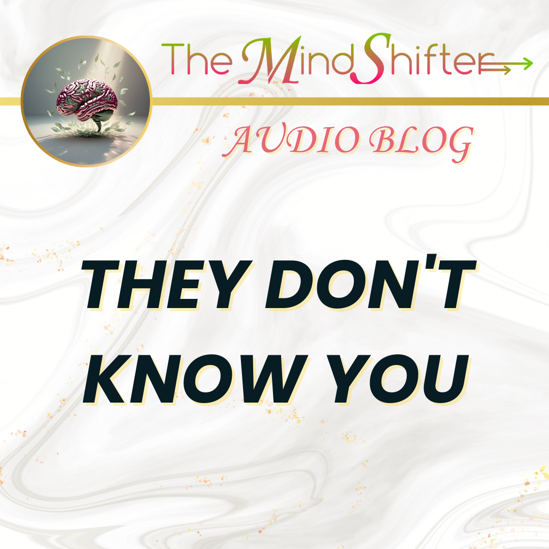 The MindShifter Audio Blog cover with brain logo and marble background, title