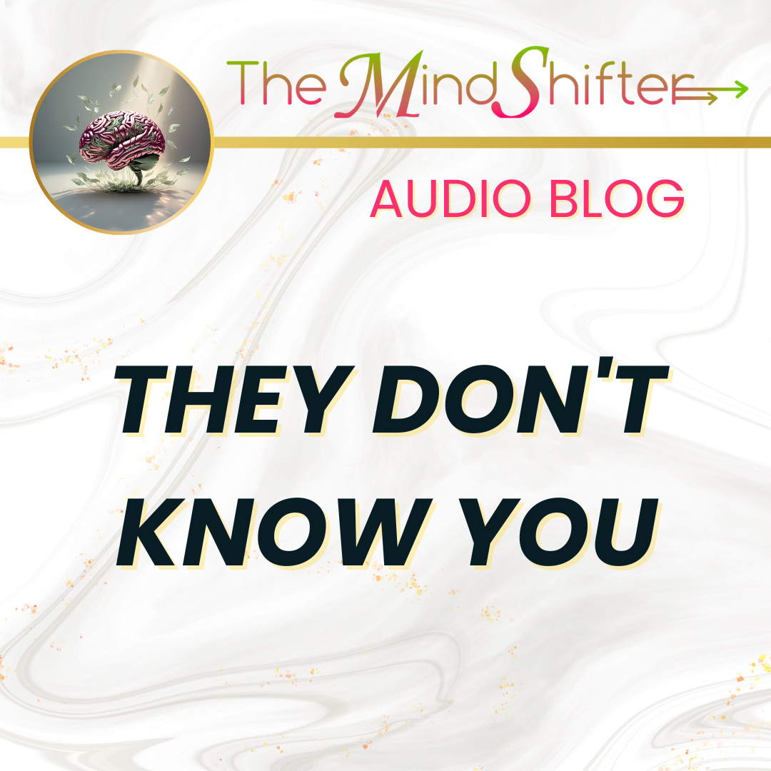 Cover art for They Don't Know You, from The MindShifter Audio Blog, white marble background
