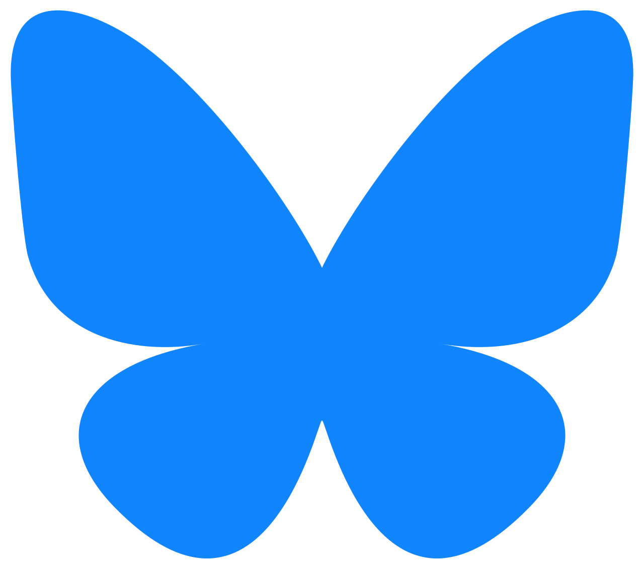 Bluesky logo with a blue butterfly. Linked to the profile of Fatima Bey The MindShifter