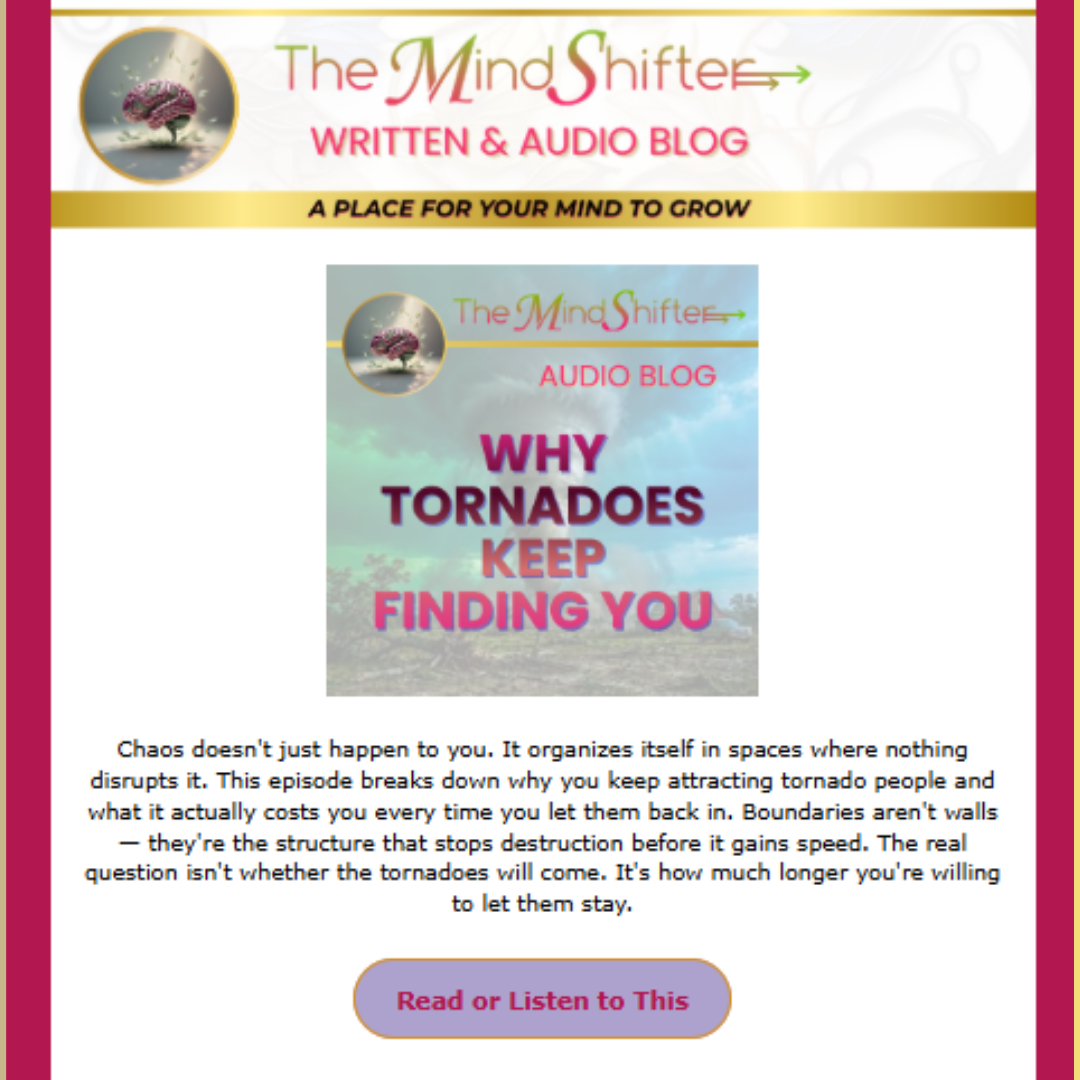 The MindShifter Audio Blog section from MindShift Weekly Edition 55, featuring episode titled