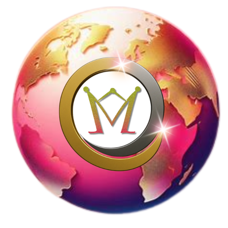 MindShift Universe emblem on a pink and gold globe by Fatima Bey The MindShifter